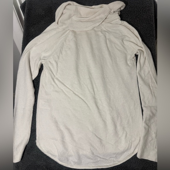 Calvin Klein Cowl Neck Cream Sweater - Picture 2 of 5